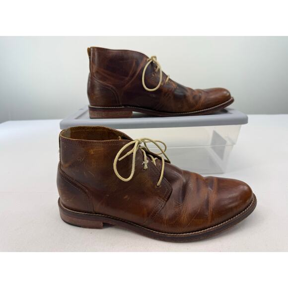 J Shoes Monarch Leather Chukka Boots Brown Handcrafted Leather Sole Mens 8 main image 4